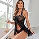 BKEPDY Negligee Damen Sexy Reizwäsche Damen Set Nachthemd Damen Sexy Body Suit Women Sexy BH Damen Mit Bügel Sexy Kleid Damen Desouses Für Frauen Sexy Unterwäsche(Schwarz/XL)