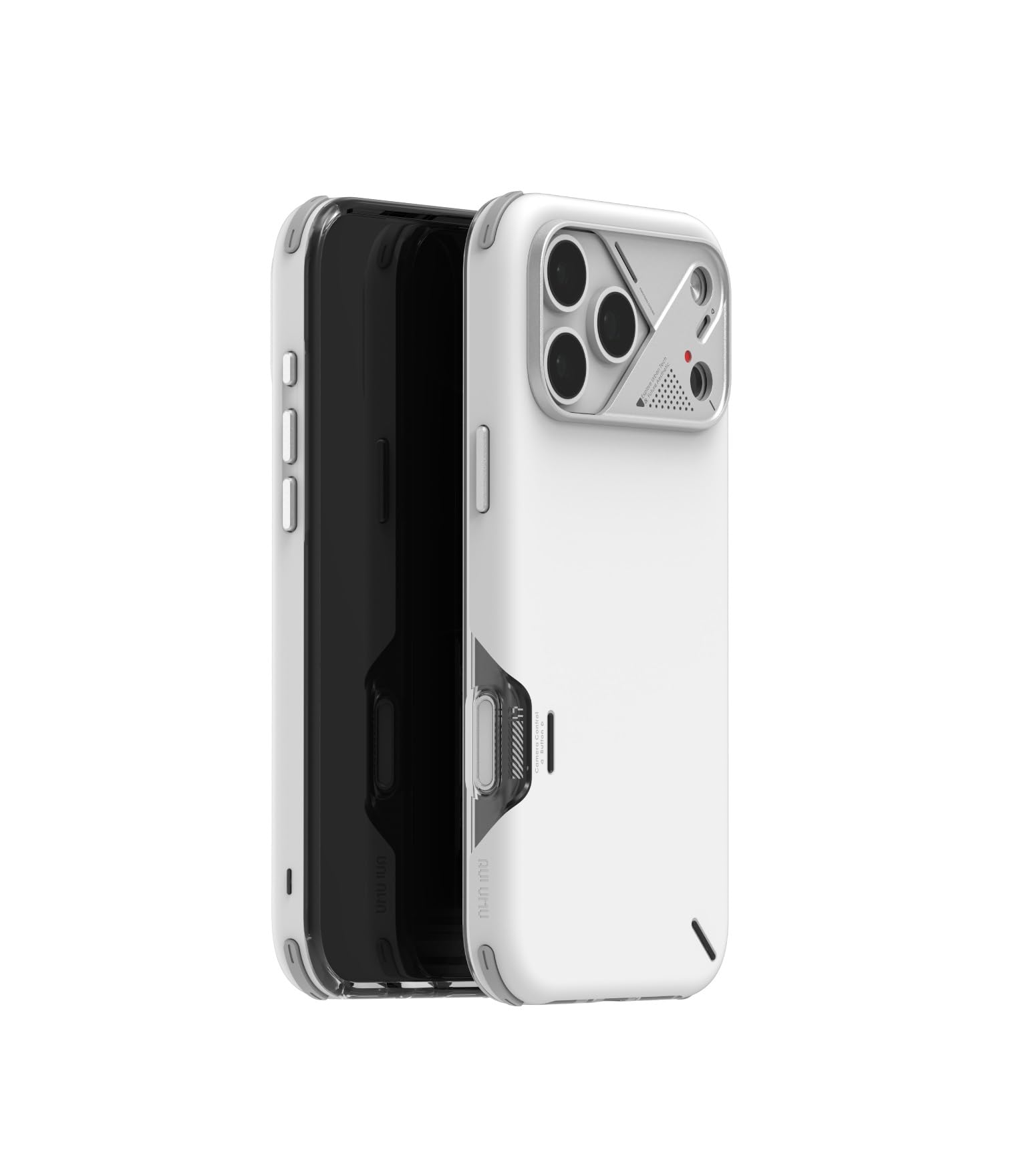 Aulumu A17 Shockproof Case for iPhone 17 Pro Max | with Camera Control | CoolHyper | Aluminum Alloy Camera Frame | Multi-Layer Composite Protection - White 6.9''丨 iPhone 17 Pro Max White