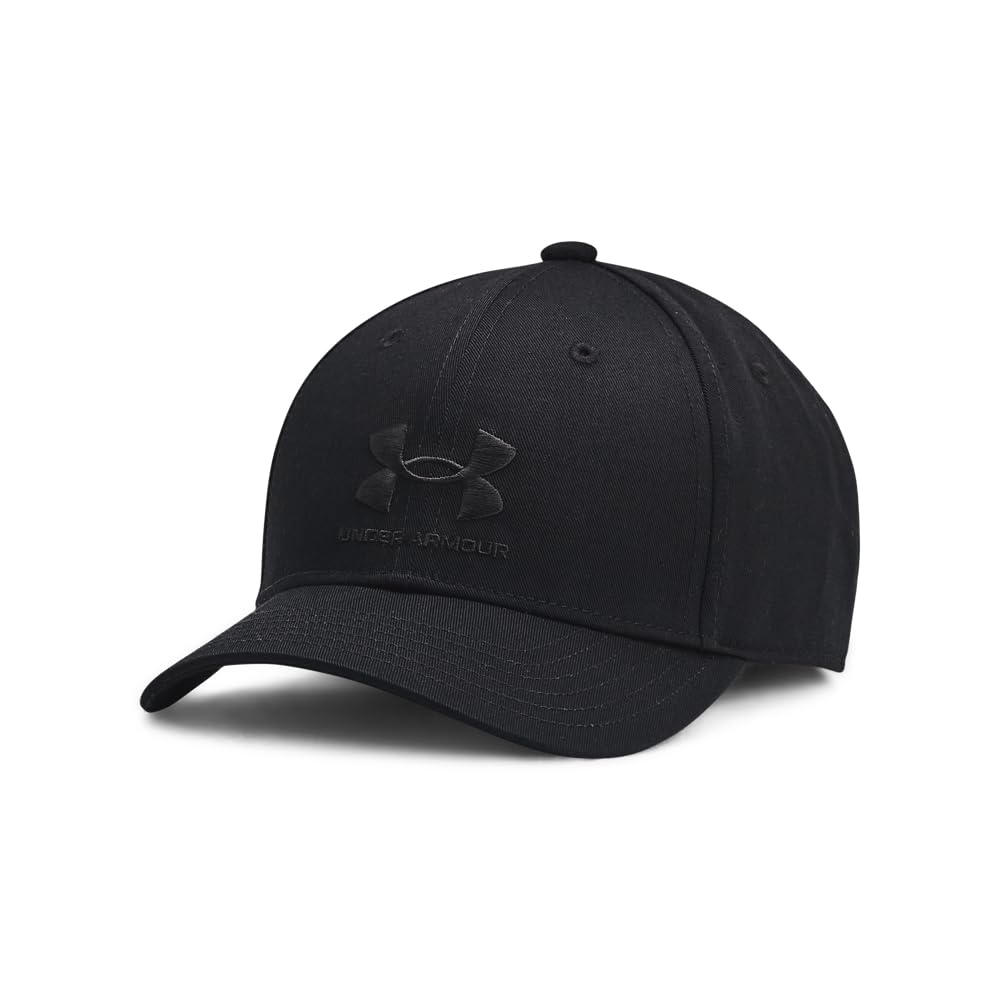 Under Armour Boys Triple Black Branded Lockup Adjustable Cap Hat Junior