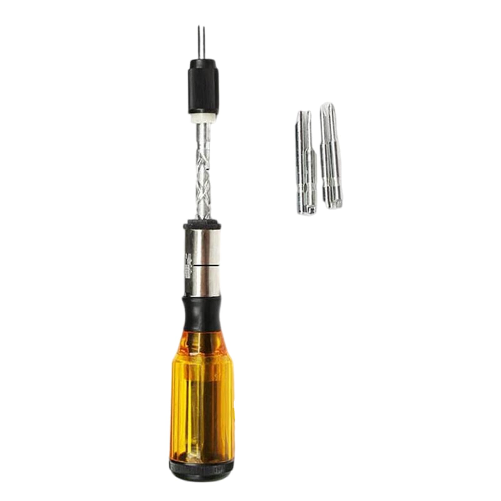 Automatic Screwdriver Push Pull Wood Handle Ratcheting Screw Driver with Replaceable Bit for Project Accessories Semi Automatic Screwdriver