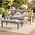 Ayge HDPE Patio Furniture Set, 6 Piece Sectional Outdoor Furniture Set, All Weather Outdoor Couch Set Patio Conversation Set for Deck, Lawn, Grey