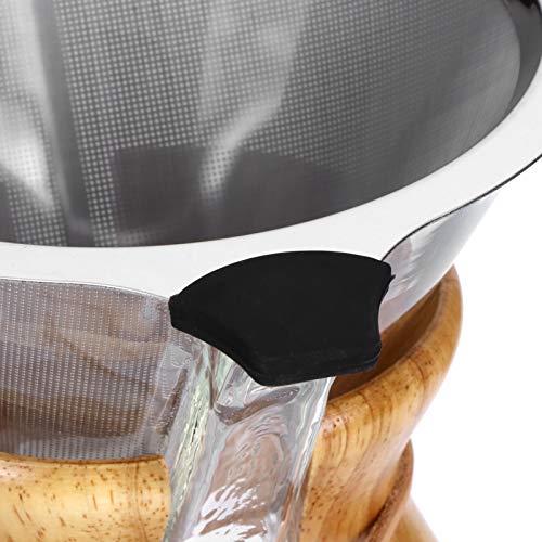 Cafetera para Verter, Gotero de Café Reutilizable, Cafetera de Goteo Resistente a Altas Temperaturas con Filtro de Acero… - Imagen 8