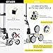 260 LB Stair Climbing Cart, Aluminum Trolley Dolly for Stairs, Folding Hand Truck Dolly, Grocery Shopping Cart with Mute Wheels, Telescoping Handle and Rubber Wheels for Moving, Shopping