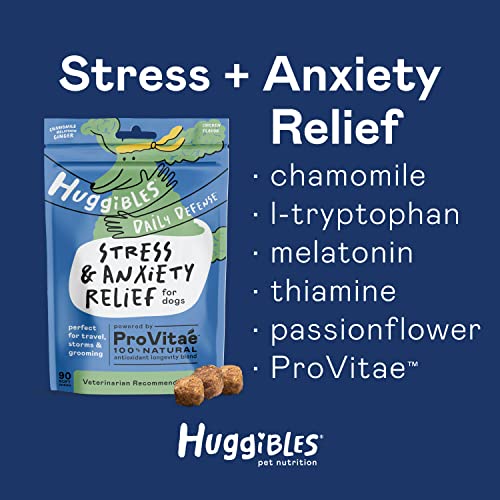 HUGGIBLES-Stress-Anxiety-Support-Supplement-for-Dogs-Cats--Daily-Calming-Relief-for-Pets--Naturally-Aids-Anxiety-Stress--Improve-Dog-Anxiety-Separation-Antioxidants-for-Longevity
