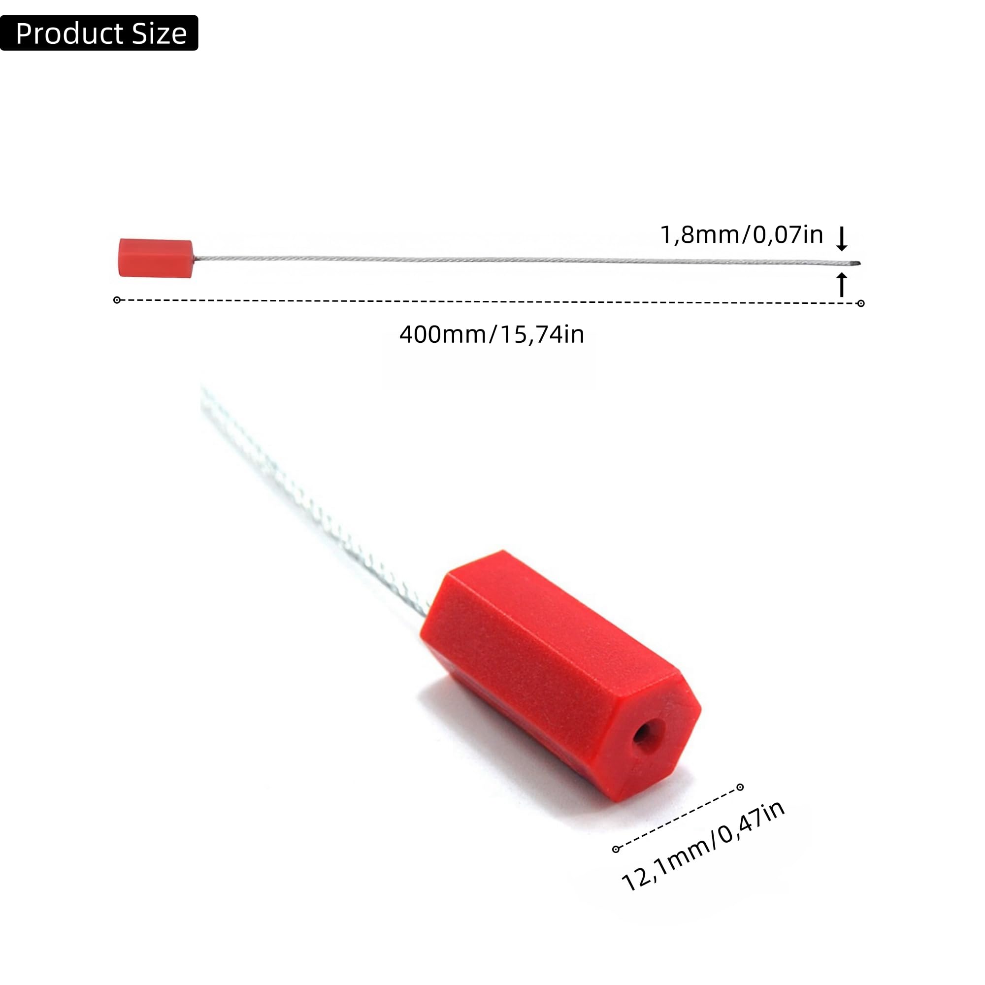Scellés de sécurité pour conteneurs, garantie en plastique, Scellés de sécurité câble, Câble de sécurité Scelle-conteneur numéroté Tags Tams Tags 1.8mm Galvanisés Fil d'acier galvanisé Longueur