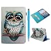 Produktbild Tablethülle für Samsung Galaxy Tab A 2018 (10,5 Zoll) T590/T595 Hülle Case Leder Tasche Schutzhülle Flip Cover Einschlaf/Aufwach Abdeckung Klapphülle Ständer Fächer Magnetverschluss Deckel-Eule