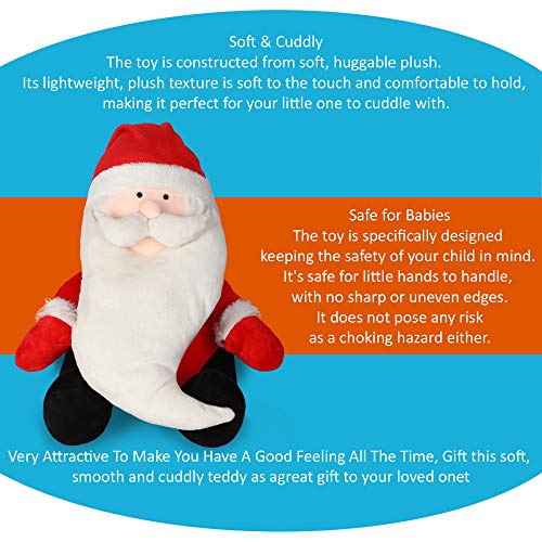 Image of HUG 'n' FEEL SOFT TOYS Santa Claus Soft Toys, Baby Toys, Kids Toy, Soft Toy, Toy for Girl, Birthday Gift for Girl, Christmas Decorations for Home, Toy Gift for Girls, Toys Gift Items, (35cm, Red)