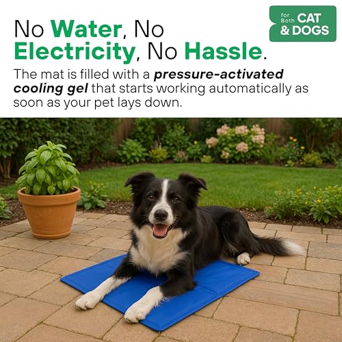 ADEPTNA Self Cooling Gel Pet Dog Cat Cool Mat Pad Bed Mattress Heat Relief Non-Toxic Cooling Technology to Help Your Pets Cool Down in the Summer Heat (60CM X 40CM) - Image 4