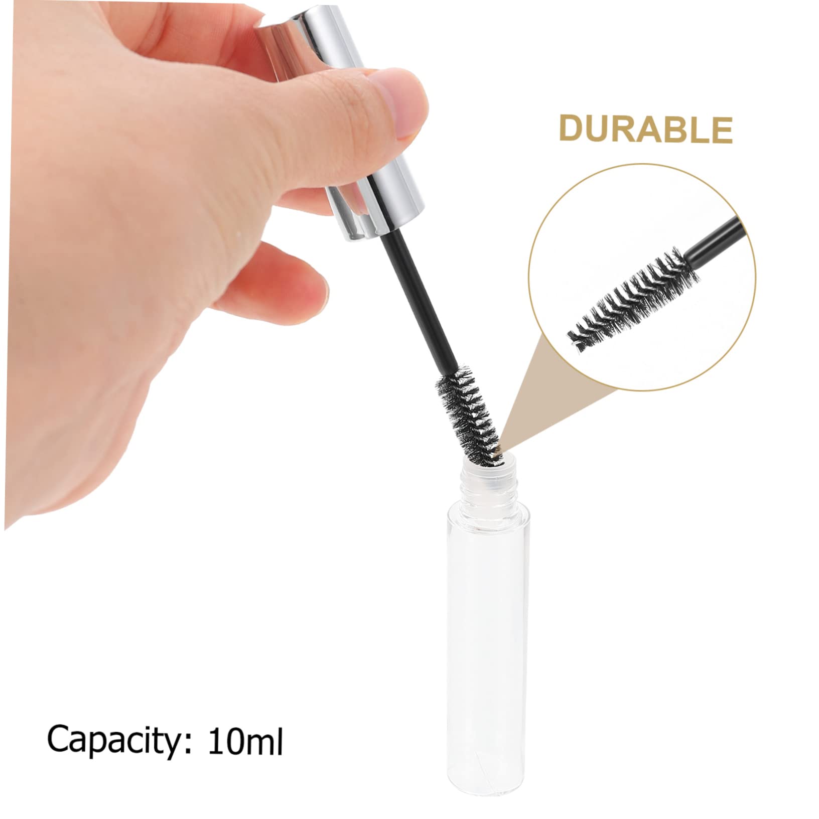 minkissy 3 Set Di Mascara Biologico Per Ciglia Tubo Vuoto Da 10 Ml Ricaricabile Per Strumenti Cosmetici 8 Pezzi * 3