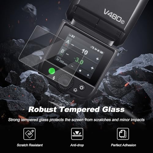 Protector de pantalla para Godox V480 accesorio de protección LCD pack de 3 láminas 6