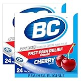 BC Aspirin Fast Pain Relief Powder | Relieves Headaches and Body Aches | Cherry Flavored | Pack of 2 | 24 Powders