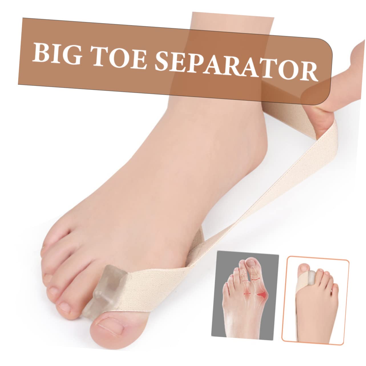 Mobestech 4sets Toe Separators for Overlapping Toe Big Toe Overlap Separator Toe Spacer Correcting Tool for Toe Alignment 2pcs*4