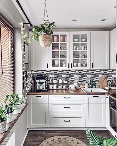 Mosiay Peel And Stick Backsplash Tiles For Kitchen: Vinyl Wall Tile Peel And Stick Tile 12Inch * 12Inch Self Adhesive Backsplash Tile For Bathroom (10 Tiles) #TOP6