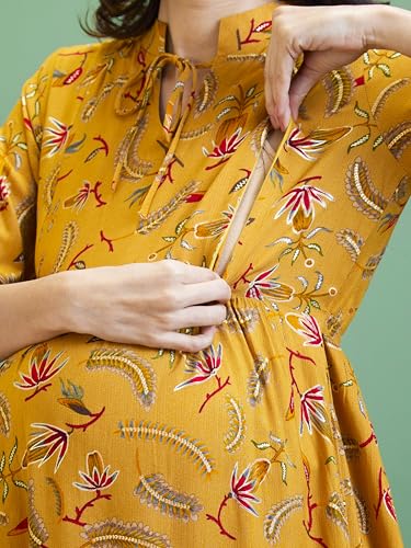 Image of AV2 Women's Rayon Relaxed Fit A Line Maternity Wear