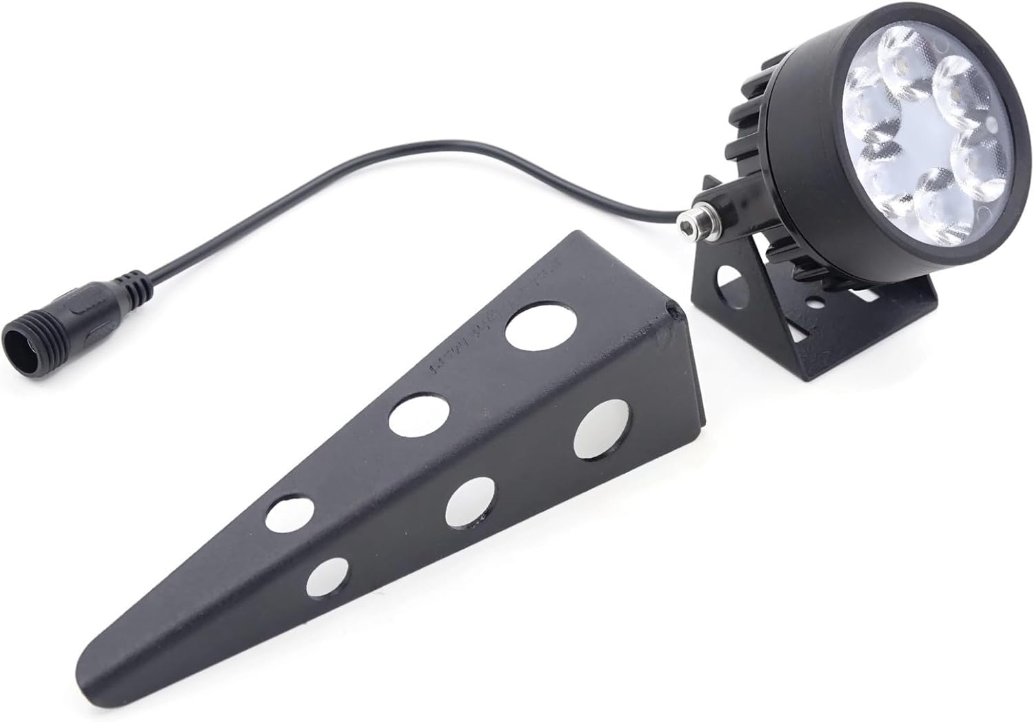 Solar Outdoor Spotlight Legacy 50X 4PK, Garden Landscape Yard Pathway Light, IP65 Waterproof, Warm White LED, Black Finish