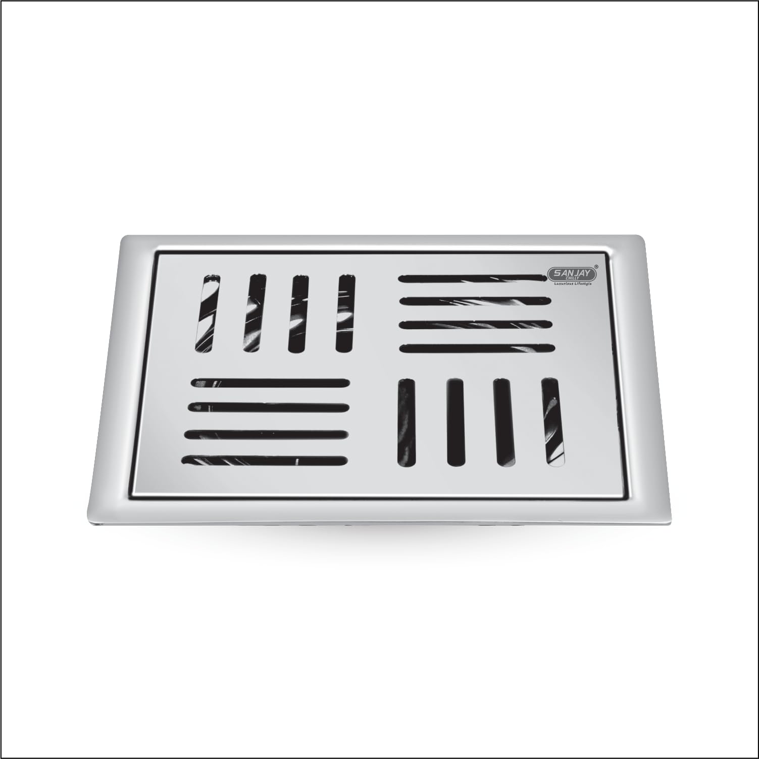 Sanjay Chilly Floor Drainer Square Maze Golden Series (6 x 6 INCH) Floor Drain Jali 304 Grade Stainless Steel Kitchen Floor Trap Anti Cockroach & Insects Long Lasting for Bathroom-image-45