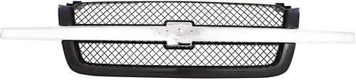 Miniatura 2 de Para Chevy Avalanche 1500/2500 Grille Assembly 2003 04 05 2006 | Malla | Gris pintado | w/Barra central cromada | Base/LS/LT | Incluye plástico