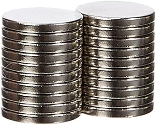 N42 Neodymium Magnet for Arts, Crafts, Model Making, DIY, Hobbies, Office and Home - 8mm dia x 1mm thick - 0.44kg Pull - Pack of 20