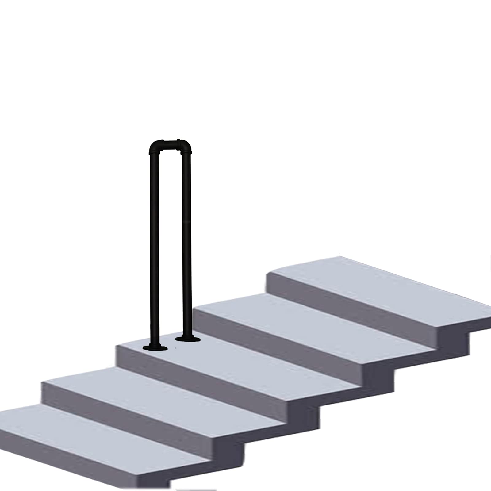 Gyeqxkt Wrought Iron Stair Railsantislip Grab Bars For Indoor/Outdoor Steps Durable Support Handrails For Garden Corridor And Staircase Safety