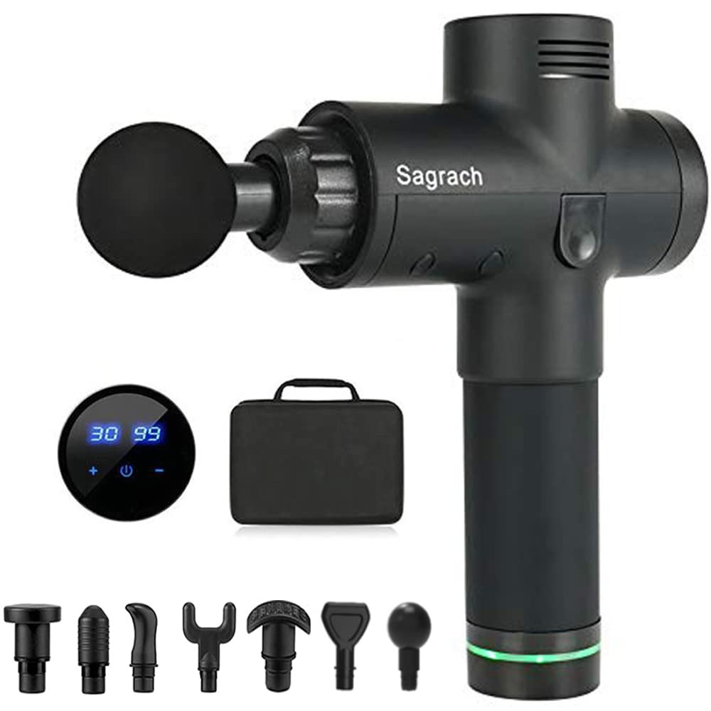 See full amazon price history chart for Sagrach Massage Gun Body Relaxation Slimming Shaping Pain Relief Massager With 7 Interchangeable Head For Full Body (Black) Sagrach Massage Gun Body Relaxation Slimming Shaping Pain Relief Massager With 7 Interchangeable Head For Full Body (Black) (B084GRBY38) Amazon Price History, Amazon Price Tracker
