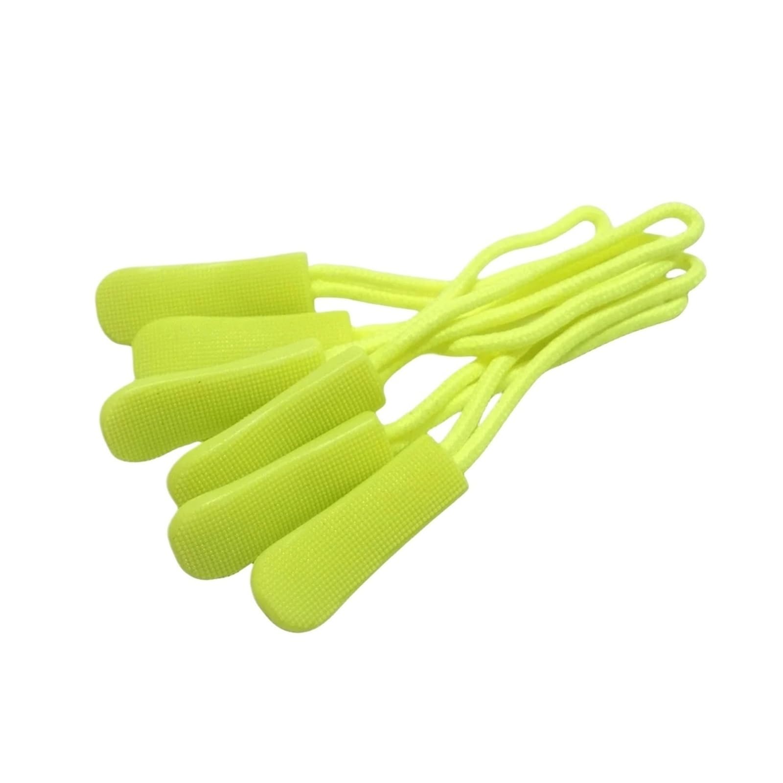 Zipper Pull Replacement Parts, Zipper Pull Tab 100 pcs Multicolor Cord Strap for Apparel Accessories(Bright Yellow)