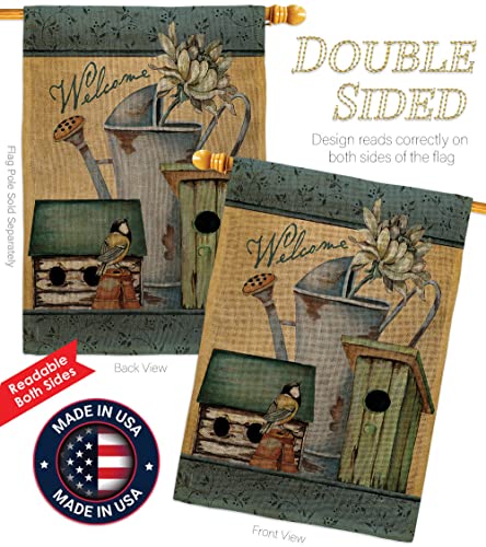 Breeze-Decor-Welcome-Spring-Garden-House-Flag-Country-Living-Primitive-Farm-Western-Barn-American-Rustic-Cowboy-Rural-Ranch-Decoration-Banner-Small-Yard-Gift-Double-Sided-Made-in-USA Breeze Decor Welcome Spring Garden House Flag Country Living Primitive Farm Western Barn American Rustic Cowboy Rural Ranch Decoration Banner Small Yard Gift Double Sided Made in USA