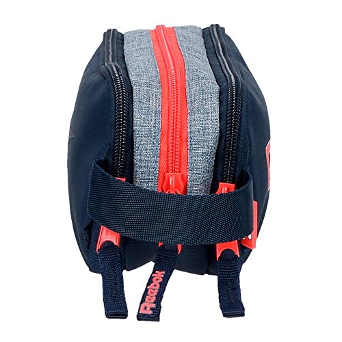 Reebok Lucia Pencil Case, 3 Compartments, Blue, 22 x 10 x 9 cm, Polyester - Image 2