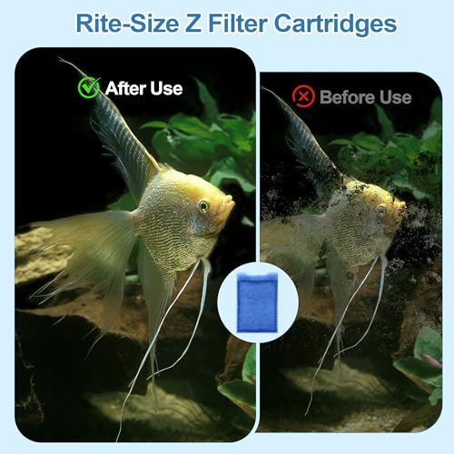 Image of Nebulist 6 Pack Fish Tank Filter Cartridge, Rite-Size Z Filter Cartridges Compatible with MarineLand Eclipse Filtration Systems & Marineland Hidden Filtration System