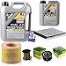 Produktbild QR-PARTS 69363132 Filter Set Inspektionspaket 6 Liter Motoröl Top Tec 4100 5W-40 MANN-FILTER Innenraumfilter Kraftstofffilter Luftfilter Ölfilter