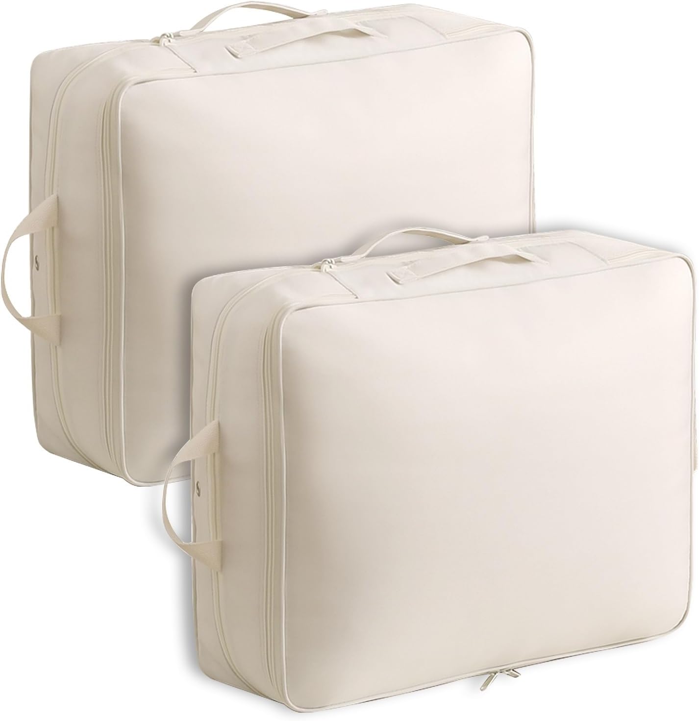 2 Pack Under Bed Storage, Foldable Underbed Storage Containers, Washable, Compressible, Ideal for Clothes, Quilt, Blanket(Blue,Medium)