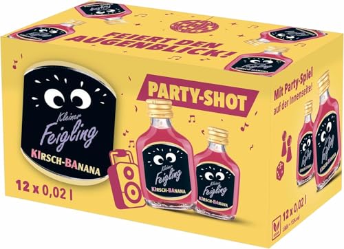 Kleiner Feigling | Kirsch-Banana | 12 x 0,02l | Marken – Spirituose | Premium Likör | Feiern mit...