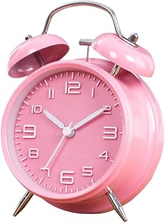 ❀ despertadores de cabecera, Reloj de cabecera Estudiantes Simple y Creativo Personalidad Despertador Reloj Despertador Reloj de cabecera-Negro for Dormitorio (Color : Red) (Color : Red) ( Color : Pin