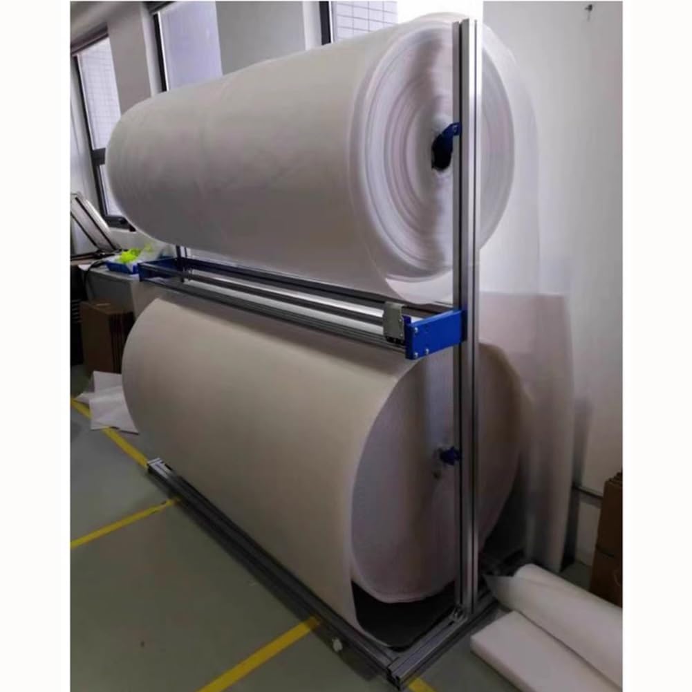 Distributeur de papier bulle double couche avec emballage vertical et support pliable pour une expédition et un transport sécurisés