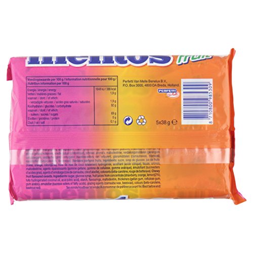 Mentos - Fruit - 1 Pakje van 5 Rollen - Snoepbroodje - Fruitmix (Aardbei, Appel, Sinaasappel en Citroen) - Verpakt op… - Image 5
