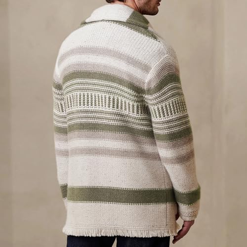 Mens Loose Fit Sweater Cardigan Flip Collar Side Pockets Knitwear Winter Warm Thickening Soft Knit Outerwear4