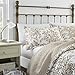 Laura Ashley - King Quilt Set, Reversible Cotton Bedding with Matching Shams, Home Decor for All Seasons (Bedford Mocha, King)
