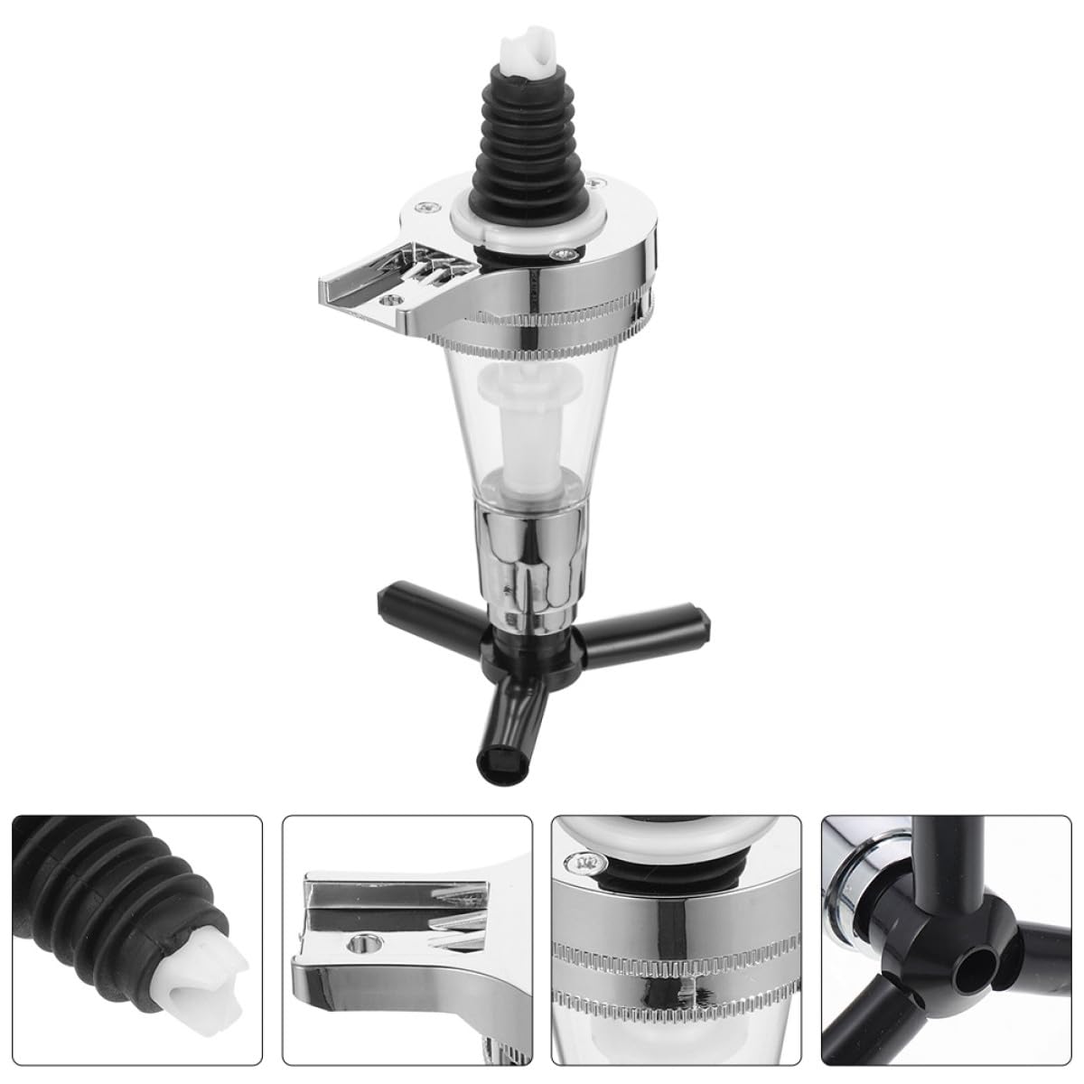 Dispensador de Botellas de Bebidas Alcohólicas para Cócteles y Jarabes, 2 Piezas, Capacidad 25ml, Material Plástico y Acero Inoxidable, Fácil de Limpiar para Bares Color Aleatorio