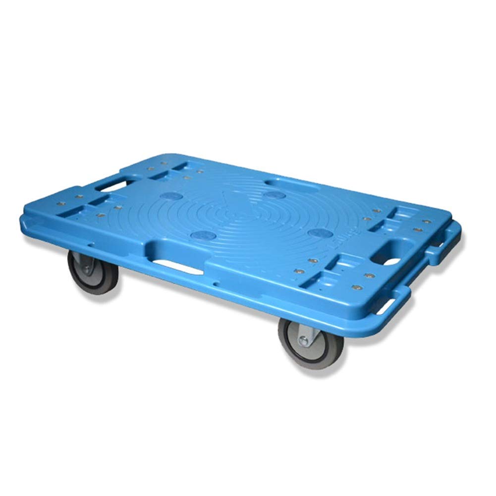 Transportroller Möbelroller ZHAOHUI Möbelhund Roller Rollbrett Polypropylen rutschfest Stumm Universalrad Innen- 150kg Schwerlast, 2 Größen (Color : Blue, Size : 60x40x15cm)