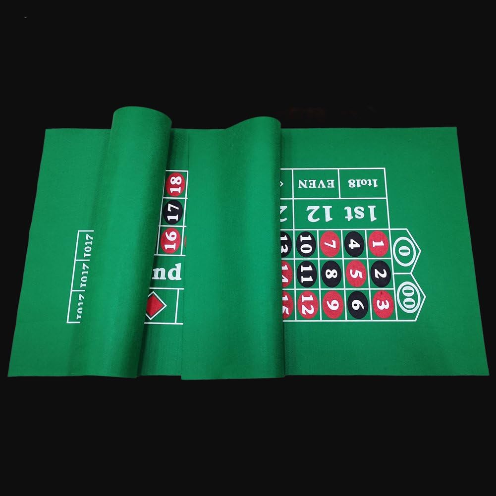 Tapis De Table De Jeu De Casino en Feutre pour Roulette, Tapis De Jetons De Roulette Enroulable, Équipement De Divertissement, Tapis De Jeu De Société
