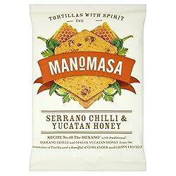 Manomasa Serrano Chilli and Yucatan Tortilla Chips, 160 g