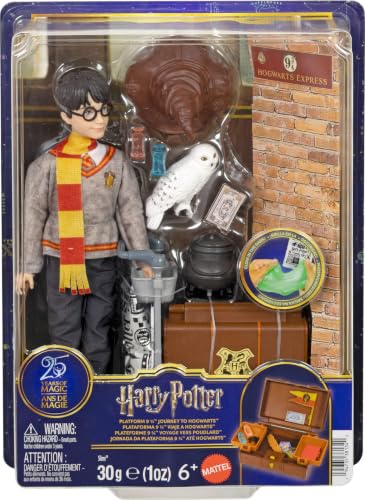 Mattel Harry Potter Toys, Platform 9 3/4 Journey to Hogwarts Doll Set | Harry Potter Fashion Doll, 5 Articulation Points, 17 Themed Accessories, Slime, Inspired by the Movie, Ages 6+ - image 6