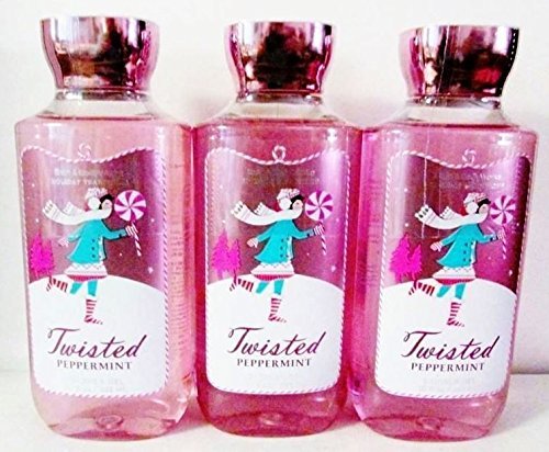 Bath & Body Works Twisted Peppermint Shower Gel Lot 10oz X3 2013 Packaging