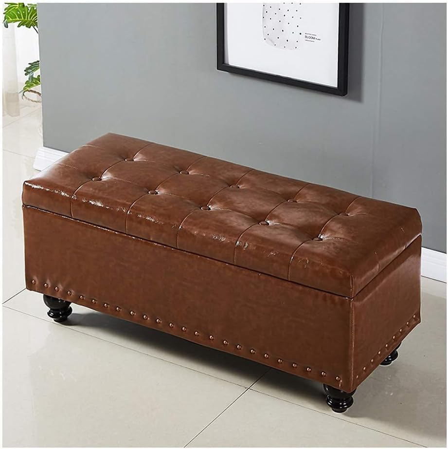 Pouf multifonctionnel pour bout de lit : le coffre idéal pour la chambre