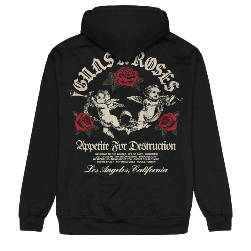 Guns N' Roses Appetite Tracklist Männer Kapuzenpullover schwarz