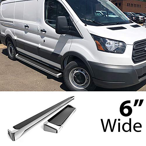 Estribos HD Ridez Running Board 6" Plata para Ford Transit miniatura 2