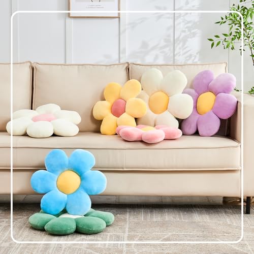 image for Kcvvcr Yellow Flower Pillow, Soft 19.6