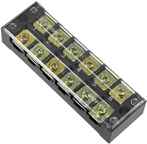 XYWHPGV Double Row 6 Position 600V 45A Terminal Block Terminal Block TB-4506L(7a11f 4cdb2 3b093 5d132 d5fd6 edfa1