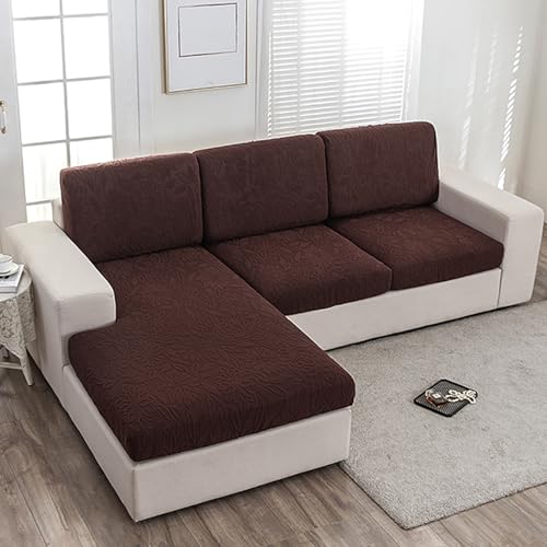 Funda De CojíN De Individual Cubre De Respaldo De Sofá 1 2 3 4 Plazas Funda De CojíN De Asiento De Sofá De Universal Protector De Asiento En Forma De L U, Lavable(L: 60-85cm- W: 30-50cm,Coffee 2)