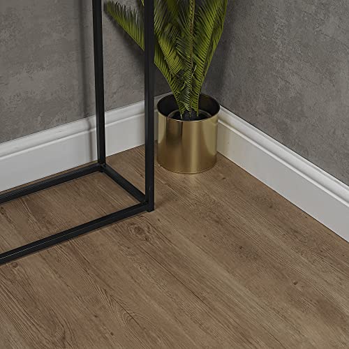 4m² Vinyl Floor Planks Wood Effect Flooring Self Adhesive Tiles Kitchen Floor Lino (Natural Oak)