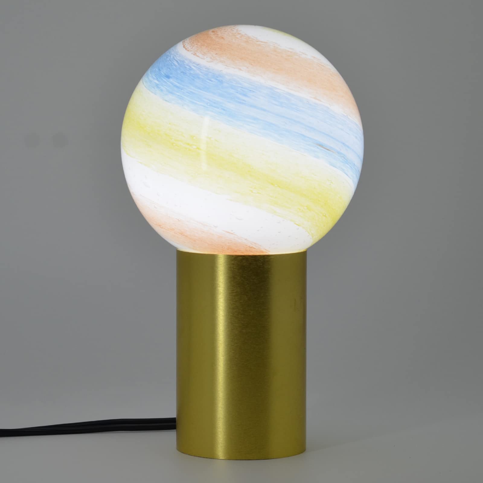 Photo 1 of WEILAILUX Small Moon Lamp, Galaxy Lamp, Glass Globe Table Lamp, LED Mood Lamp for Home Decoration Bedroom Living Room Office (H10.5in, Brass) 10.5 Brass